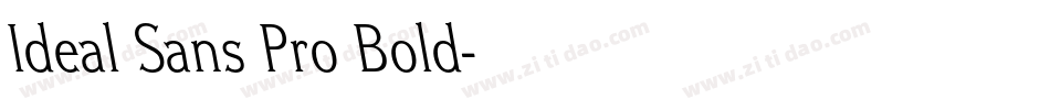 Ideal Sans Pro Bold字体转换